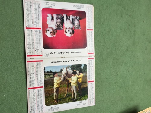 Calendrier almanach ptt 1973 - almanach,