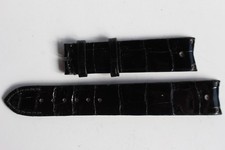 PATEK PHILIPPE Bracelet montre croco noir brillant 18 mm (42632)