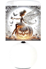Lampe de chevet en Céramique blanche Personnage Fée 
