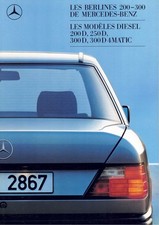Catalogue Brochure Mercedes 200D / 250D / 300D W124 08/1987 France