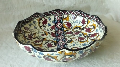 Plat creux faience gien - plat, en