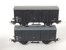 PIKO 2 WAGONS COUVERTS MARRON