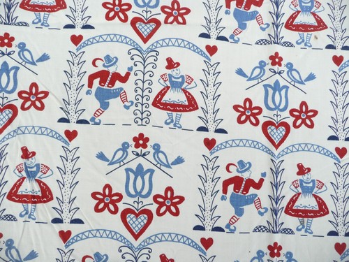Tissu vintage ancien coton - ancien,