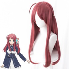 ZOMBIE LAND SAGA Minamoto Sakura Cosplay Costume Red Rouge Perruque perruque ...