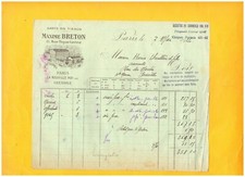 PARIS (II°) USINE de LA NEUVILLE-ROY 60 / GANTS en tissu "Maxime BRETON" en 1924