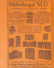PARIS ( PIERRE-LESCOT ) BIBLIOTHEQUE " MD " PUBLICITE 1921