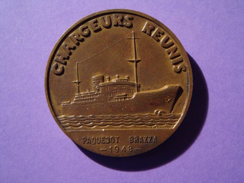 Médaille paquebot brazza - médaille,