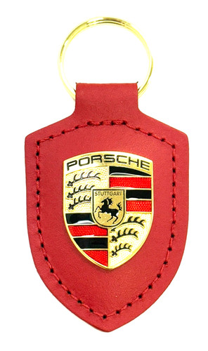 Porte clés cuir - en, rouge
