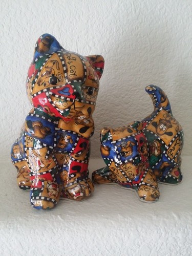 Cat and dog art decoupage - dog,