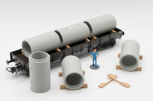 Tuyaux beton 140cm 1 - h0, 1:87