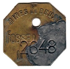 Jeton en laiton des mines de