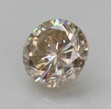0,33 Carat Top Brun Jaune Clair SI2 Rond Brillant Diamant Naturel 4,32m