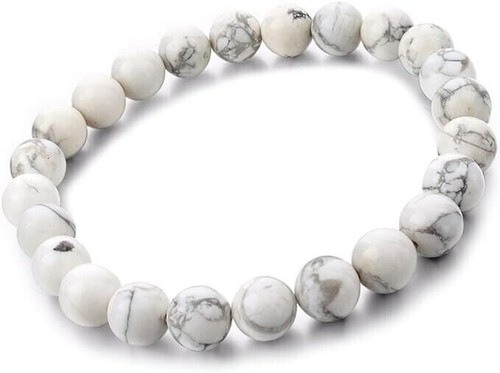 Bracelet howlite blanche - howlite,