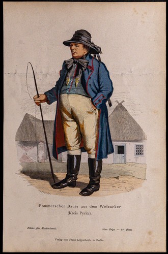 1880ca paysan poméranien en - -,