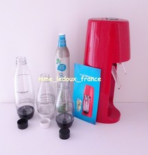 ETAT NEUF Lot Complet SodaStream Spirit Rouge 3 Pets 2 Tailles  + 1 Recharge Gaz