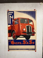 Rare affiche ancienne Camion