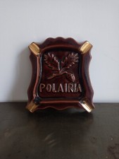 CENDRIER PUBLICITAIRE POLAIRIA EN CERAMIQUE ANCIEN BERGER DECOR DE CHENE GLAND