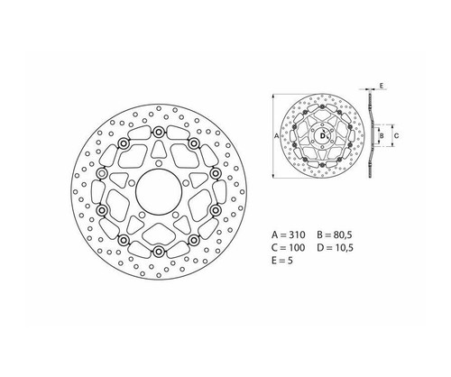 Disque frein brembo serie - frein,