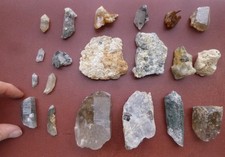 QUARTZ CASSITERITE PYRITE ~ Quilly ~ 20 pièces ~ Bretagne