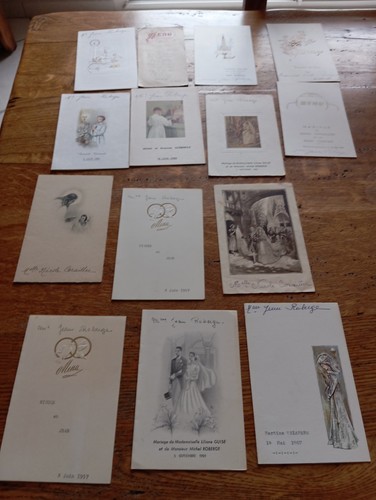 Lot menus anciens - lot,