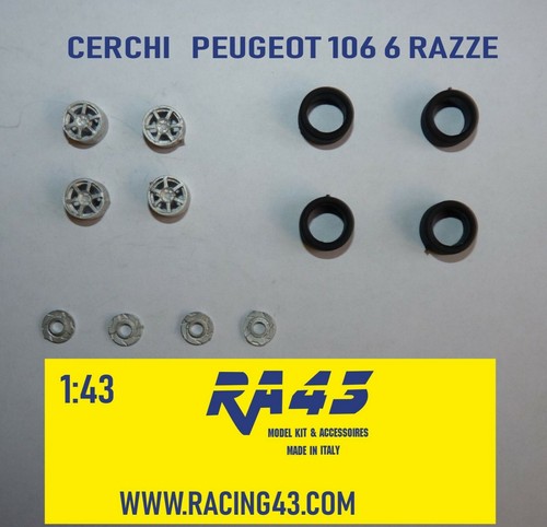 Jantes roues peugeot 106 - 1/43,