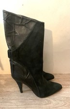 Bottes En Cuir Et Daim - Made In Italy- Taille 40,5