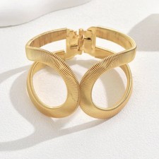 Bracelet Bangle Kada Ouvrable En Or Jaune 18K Pour Femmes Taille 7,5"