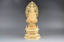 Japon japonais, religion bouddhisme statue de Bouddha en bois syaka 30 cm メ