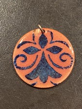Rare Médaillon Pendentif ancien Limoges?? Émaillée Vintage  French Antique