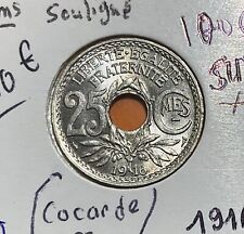 France - 25 centimes Lindauer 1916 Cme souligné cocarde app SUP SPL
