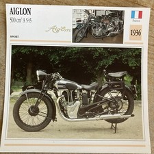 Aiglon 500 cc A545 1936 carte moto collection Atlas France