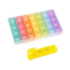 Pilulier Semainier 7 Jours Semaine Matin Midi Soir Pillulier 28 Compartiments...