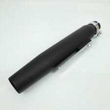 Silencieux d'échappement universel fuselé en acier noir mat Ø38/46mm pour moto