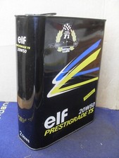 BIDON ANCIEN HUILE   GARAGE "  ELF  Prestigrade TS  20W50   "   ANNEES   70  80