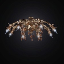 Plafonnier Fer Forgé et Bois