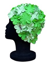 CHEX Anzio Femmes Bonnet De Bain 3D Fleurs Pétales 2 Couleurs Vert Pastel
