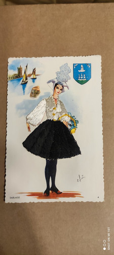 Carte brodée sablaise - -,