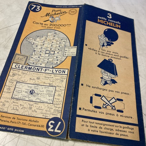 Carte routière ancienne