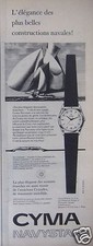 PUBLICITÉ 1958 MONTRES CYMA NAVYSTAR ANTICHOC CYMAFLEX - ADVERTISING