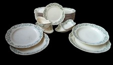 Ancienne Vaisselle Assiette Plat Longchamp Modèle Trévise Terre de fer 34 pcs 