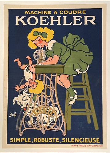 Affiche ancienne machine à - affiche,