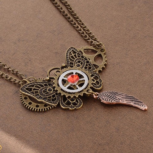 Collier pendentif engrenage