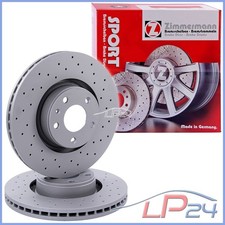 2X ZIMMERMANN 150.3481.52 SPORT DISQUE DE FREIN VENTILÉ PERFORÉ Ø348 AVANT
