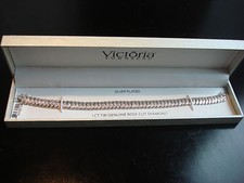 1 Carat TW Macy's Victoria Tennis Diamond S-Link Silver Bracelet MCB9845 - $250