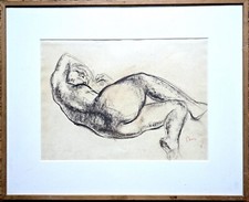 Jean Dries Alsace Nu couché (27x37) 1930 proche Maillol Galerie Honfleur encadré