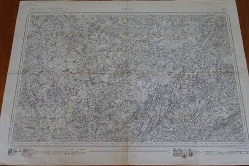 Carte etat major xixè gray - -,