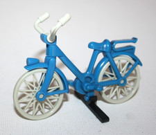 PLAYMOBIL VINTAGE 3573 3418 VELO DE VILLE BLEU AVEC SUPPORT NOIR