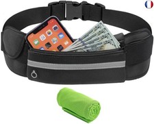 Femme Homme Ceinture de Course, Sac Banane de Sport Etanche Sacoche Pochette