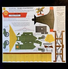 MAQUETTE AILE D'AUTREFOIS 1 Avion SHELL BERRE CARTON Chariot À Vapeur Henson &…