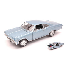 CHEVROLET IMPALA SS396 COUPE' 1965 BLUE 1:24 Welly Auto Stradali Nouveau modèle